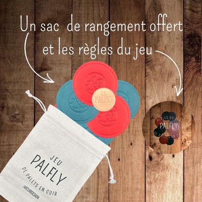 Jeu PALFLY de palets en cuir